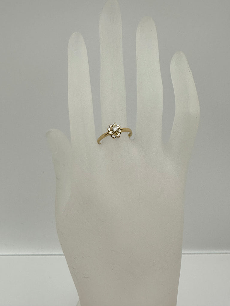 Brilliant Ring * Blume * 750 * Gr.53