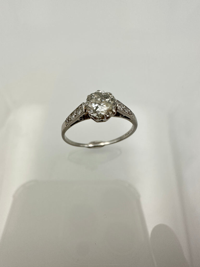 Antiker Diamant Ring * 1ct. * Platin * Gr. 55