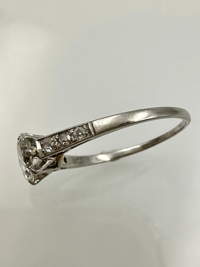 Antiker Diamant Ring * 1ct. * Platin * Gr. 55